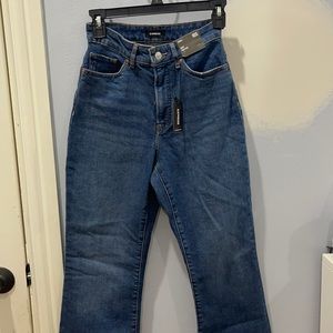 Express curvy high rise boot cut jeans